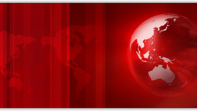 Rotating globe with world map in loop