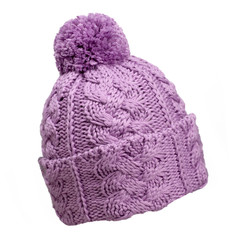 violet woolen hat