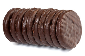 biscuit in chocolate