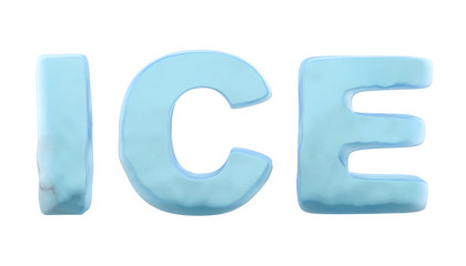 Ice text with clipping path