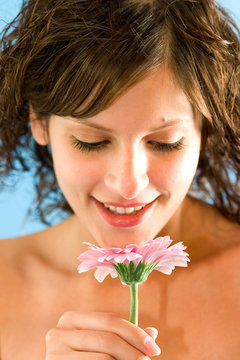 Blume bewundern