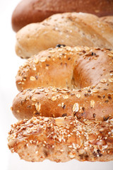 .Group of different bread products