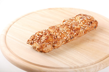 bread on the cutting board