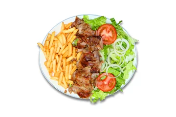 Photo sur Plexiglas Plats de repas assiette de kébab