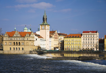 Town hall near the river. Prague