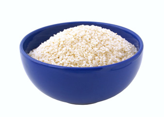 riz  en bol bleu