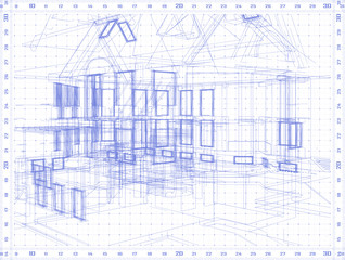 architecture blueprint: - vector background