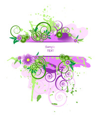 Abstract floral template with place for your text