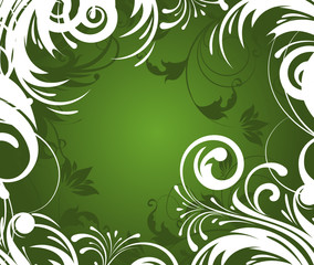 Floral abstract frame