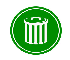 green recycling bin