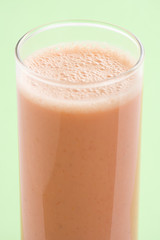 delicious refreshing strawberry orange banana milkshake natural