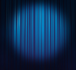 ice-blue curtain with spotlight