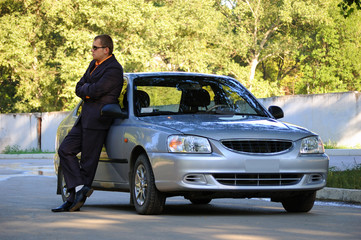 Plakat The man and the car