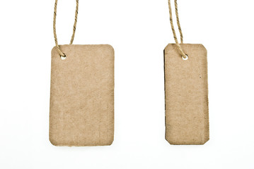 Blanks tags isolated on white