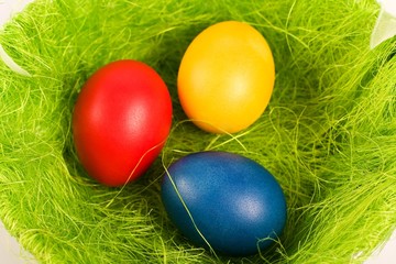 Fototapeta na wymiar Easter colored eggs