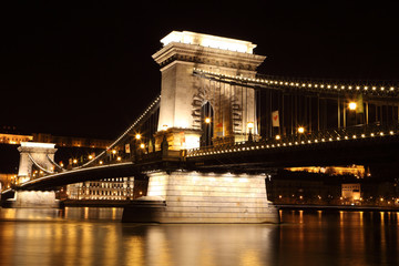 Night shoot from Budapest with bridge