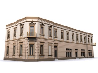 3d Building Corner Eclectic House