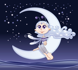 Obraz na płótnie Canvas Fairy moon