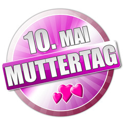 Fototapeta premium 10. Mai Muttertag Button