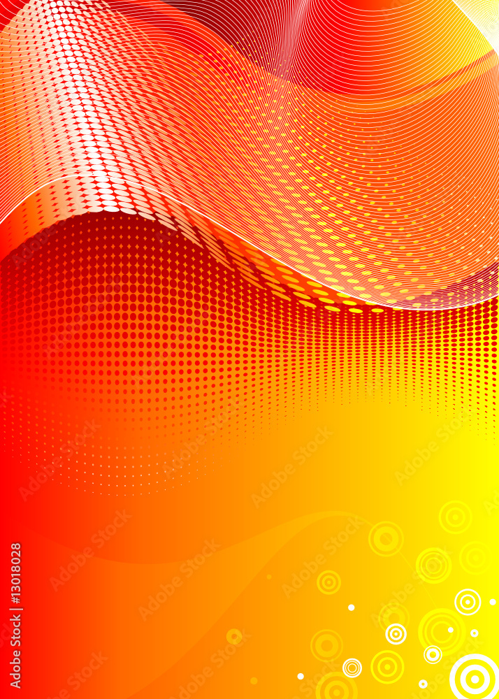 Poster halftone flowing abstract digital background. vector layered.
