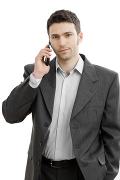 Businessman taling on mobile phone