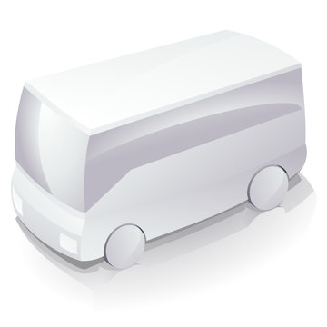 Autocar blanc (reflet)