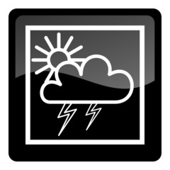 weather forecast icon - lightning and sunny