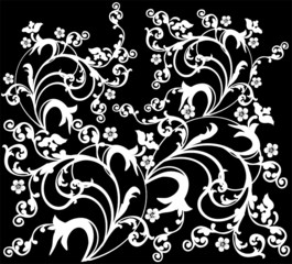 white foliage curled background