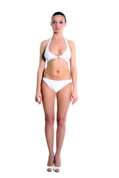sexy girl in white bikini