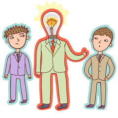 Idea concept - business leader in vector