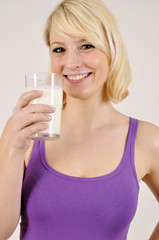 Woman drinking Milk