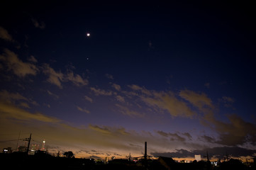 Crescent moon and the Venus