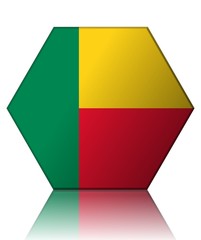 benin drapeau hexagone flag
