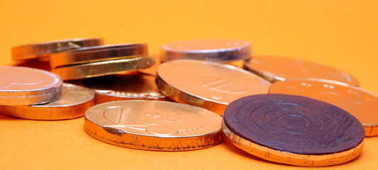 Monedas de chocolate