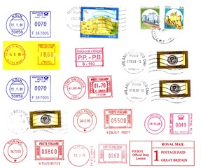 European stamps, postmarks and labels