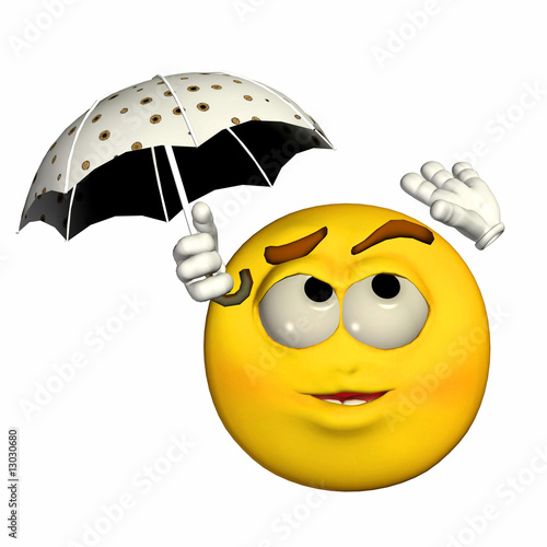 “Emoticon - Using an umbrella” Stock photo and royalty-free images on