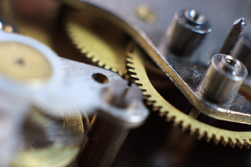 Inside of an clock