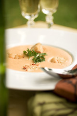 Bowl of lobster bisque