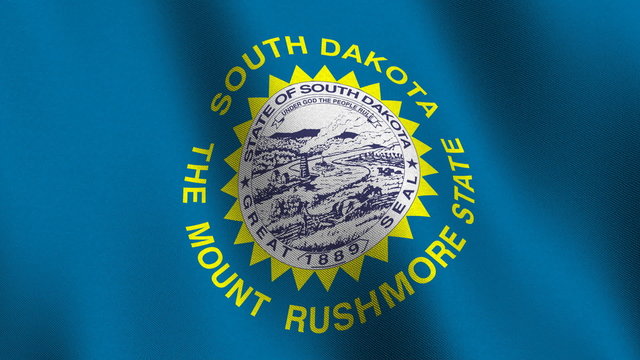 Seamless Loop Of The South Dakota State Flag