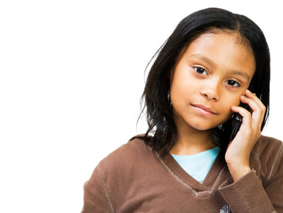 Girl Talking On Mobile Phone