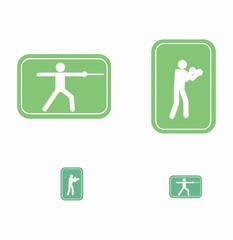 Boxing and fencing  pictograms