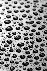 Water drops on mirror surface