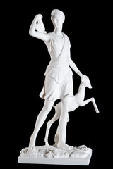 Classic white marble statuette Diana of Versailles isolated