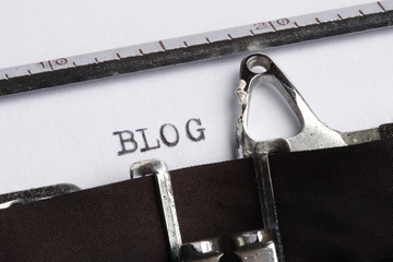Blog written on old typewriter