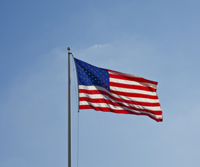 Backlit American Flag