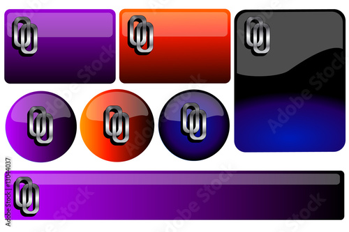 "Joined chain links logo set for company" Stock image and royalty-free vector files on Fotolia