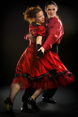 Swing dancers