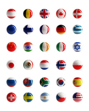 Country flags web buttons