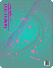 obsolete vector design of bended stripes with barcode