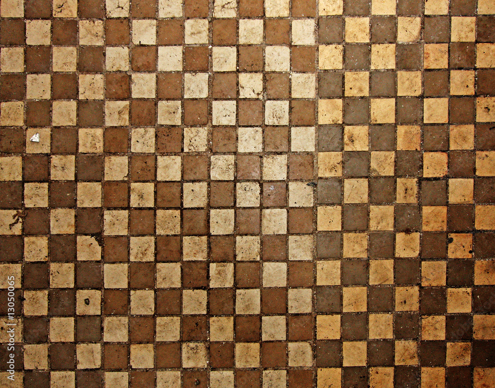 Wall mural vintage dirty floor tiles